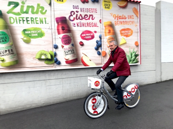 Gewista CEO Franz Solta am Citybike