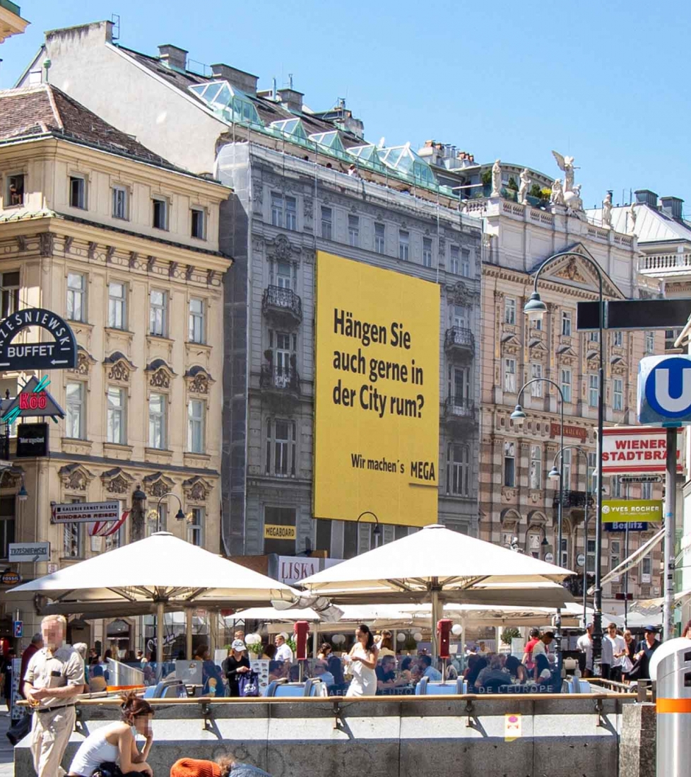 Wir machen's MEGA Eigenwerbung Graben Wien