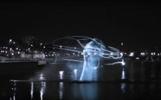 BMW Series 3 water projection